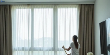 Delicate sheer drape cleaning north-booval Matty Curtain Cleaning