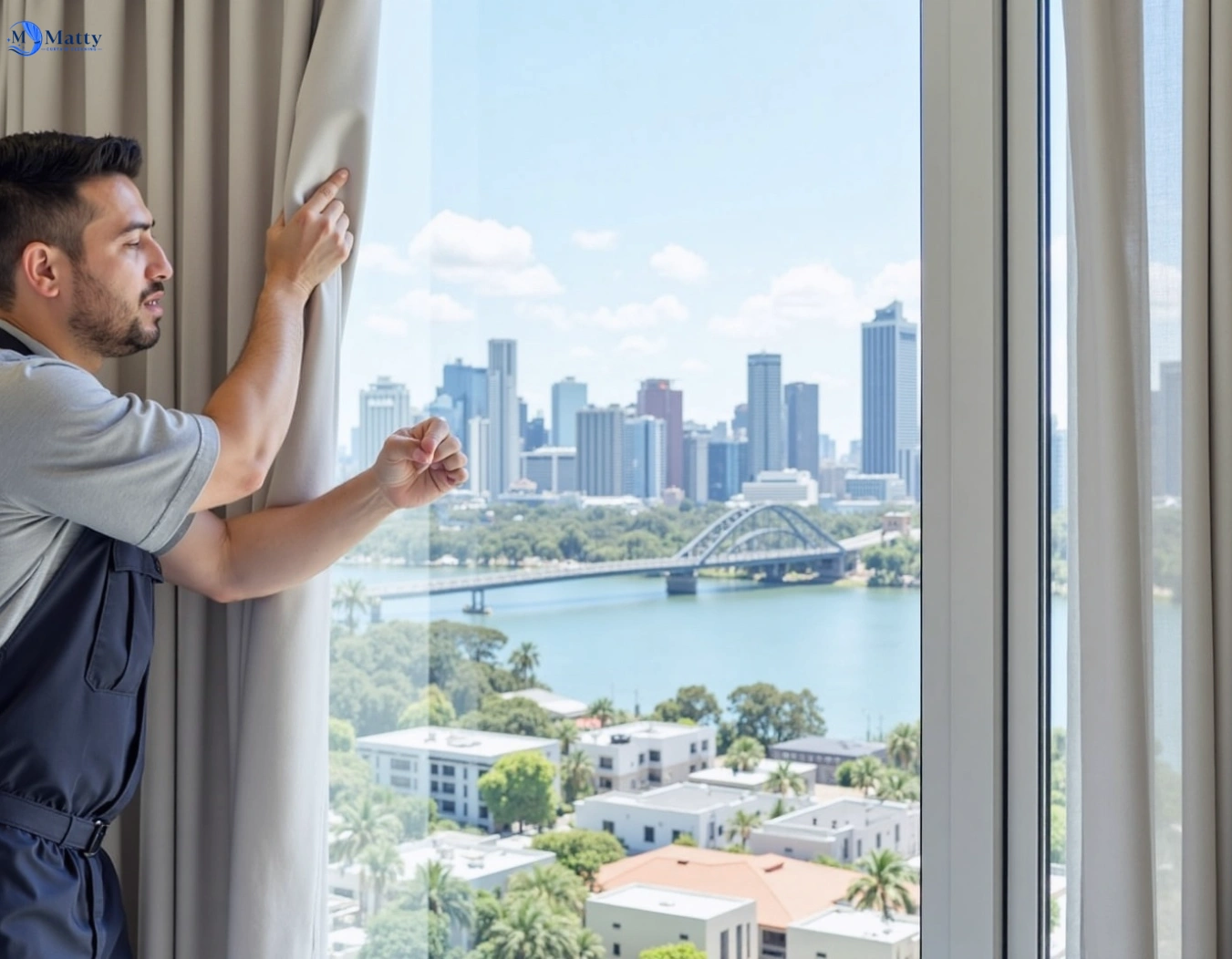 Professional curtain steam cleaning service north-booval QLD by Matty Curtain Cleaning